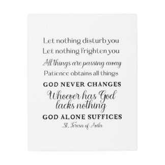 アビラ引用文メタルウォールアートプリントの聖テレサ メタルプリント