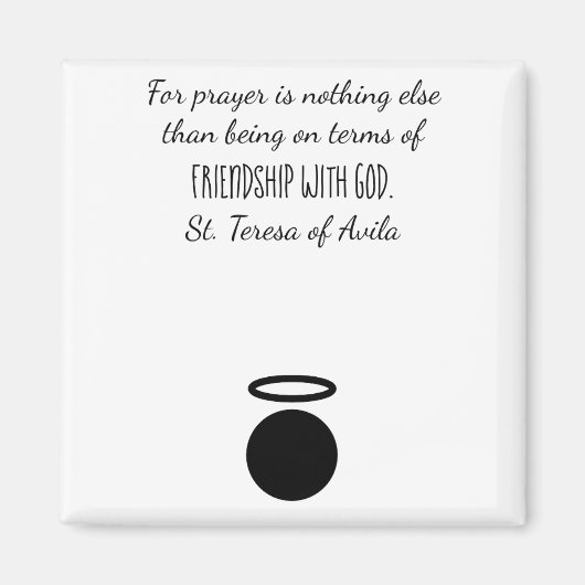 アビラ引用文磁石の聖テレサ マグネット (正面)