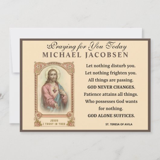 アビラ祈りの言葉 カード (正面)