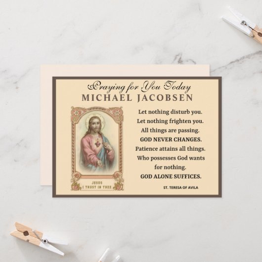 アビラ祈りの言葉 カード (正面/裏面インサイチュ)