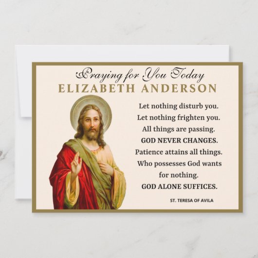 アビラ祈りの言葉 カード (正面)