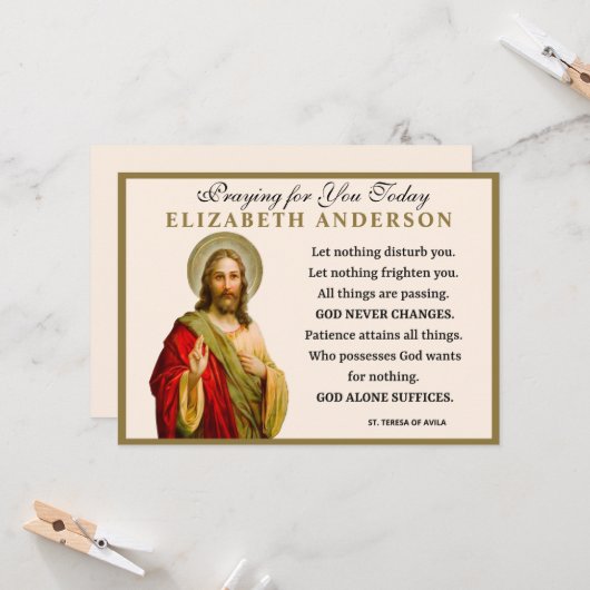 アビラ祈りの言葉 カード (正面/裏面インサイチュ)