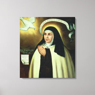 アビラ1570年のSt Theresa キャンバスプリント