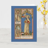 アビラ(SAU 28)聖テレサ挨拶 カード (黄色い花)