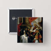 アビラc.1670のSt Teresaの聖餐 缶バッジ (正面&裏面)