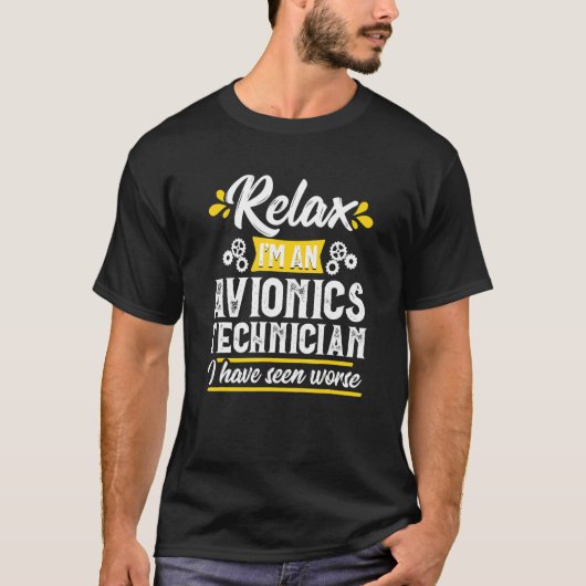 アビリラックスオニクス技術者航空機機機メカン Tシャツ (正面)