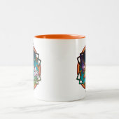 アビリンフェイリームグブルー ツートーンマグカップ (中央)