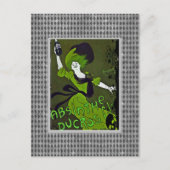 アビンテ・イン・グリーン・ヴィンテージ・アド・ハーレクイン縁どズ ポストカード (正面)