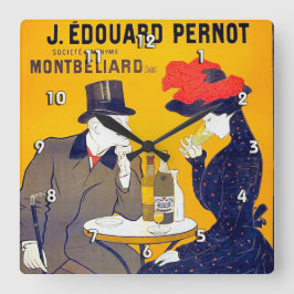 アビンテ、レオネトカピエロ素晴らしヴィンテージ スクエア壁時計