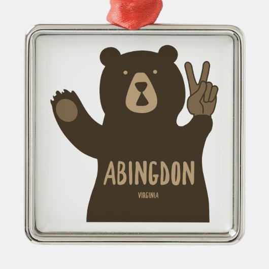 アビンドンバージニアピースベア メタルオーナメント (正面)