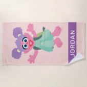 アビーカダビーウッドランド |名前の追加 ビーチタオル (正面)