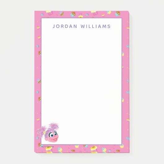 アビーカダビーカップケーキパーティーパターン ポストイット (正面)