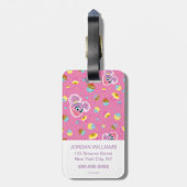 アビーカダビーカップケーキパーティーパターン ラゲッジタグ (裏面縦)