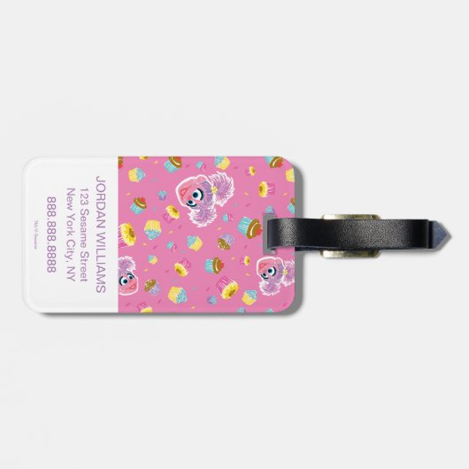 アビーカダビーカップケーキパーティーパターン ラゲッジタグ (裏面横)