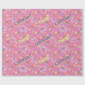 アビーカダビーカップケーキパーティーパターン ラッピングペーパー (フラット)