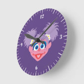 アビーカダビー顔 ラウンド壁時計 (傾斜)