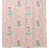 アビーカダビー |ウッドランド花柄 シャワーカーテン (正面)