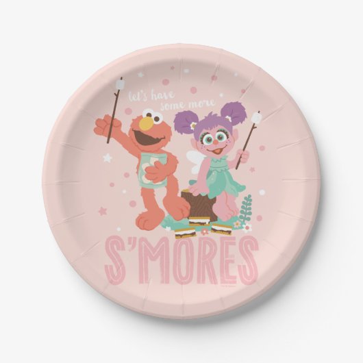 アビーカダビー&エルモ |もう少しスモアしよう ペーパープレート (正面)