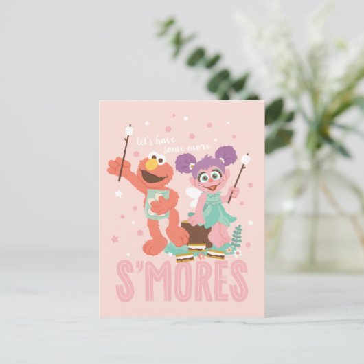 アビーカダビー&エルモ |もう少しスモアしよう ポストカード (スタンド正面)