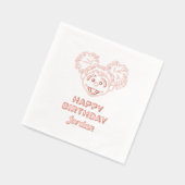 アビーカダビー |フラワー顔 |ハッピーバースデー 箔ナプキン (左)