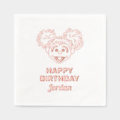 アビーカダビー |フラワー顔 |ハッピーバースデー 箔ナプキン (正面)