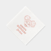 アビーカダビー |フラワー顔 |ハッピーバースデー 箔ナプキン (右)