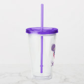 アビーカダビー |フラワー顔 |名前の追加 アクリルタンブラー (右)