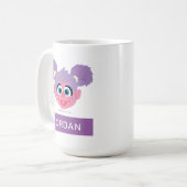 アビーカダビー |フラワー顔 |名前の追加 コーヒーマグカップ (正面左)