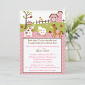 アビーズファームアニマルベビーシャワー招待状 招待状 (スタンド正面)