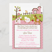アビーズファームアニマルベビーシャワー招待状 招待状 (正面/裏面)