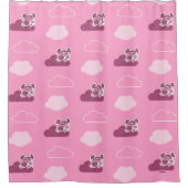 アビードードリー雲のパターン シャワーカーテン (正面)