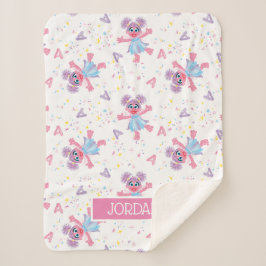 アビーパーソナライズされたカダビー輝きパターン シェルパブランケット