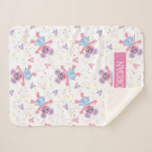 アビーパーソナライズされたカダビー輝きパターン シェルパブランケット (正面(横))