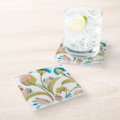 アビーフローラタイル – 春の花 ガラスコースター (アングル)