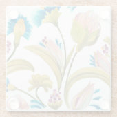 アビーフローラタイル – 春の花 ガラスコースター (裏面)