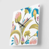 アビーフローラタイル – 春の花 スクエア壁時計 (傾斜)