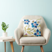 アビーフローラタイル – 青開花 クッション (椅子)