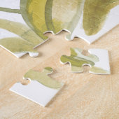 アビーフローラタイル – 青開花 ジグソーパズル (側面)