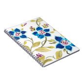 アビーフローラタイル – 青開花 ノートブック (右側)