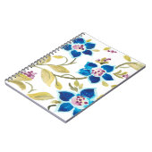 アビーフローラタイル – 青開花 ノートブック (左側)