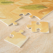 アビーフローラタイル – 黄色の花 ジグソーパズル (側面)