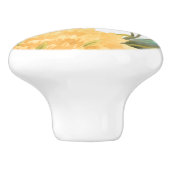 アビーフローラタイル – 黄色の花 セラミックノブ (側面)