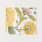 アビーフローラタイル – 黄色の花 タペストリー (正面(横))