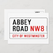 アビーロード通り標識 ポストカード (正面/裏面)