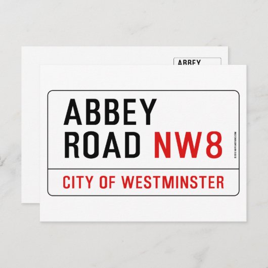 アビーロード通り標識 ポストカード (正面/裏面)