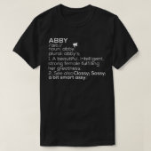 アビー名アビー定義アビー女性名アビー私 Tシャツ (デザイン正面)
