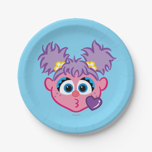 アビー顔投げキス ペーパープレート (正面)