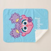 アビー顔投げキス |名前の追加 シェルパブランケット (正面(横))