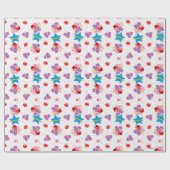 アビー&エルモ2かわいい柄 ラッピングペーパー (フラット)