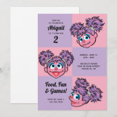 アビー・カダビー | ピンクとパープルの女の子の誕生日 招待状 (正面/裏面)